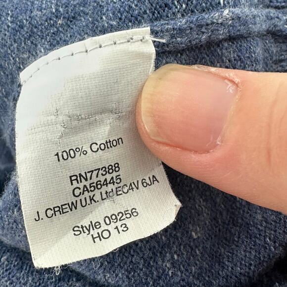 J. Crew 100% Cotton Sweater Mens Size XL Crewneck Blue Preppy Classic Cozy Basic - Picture 5 of 5